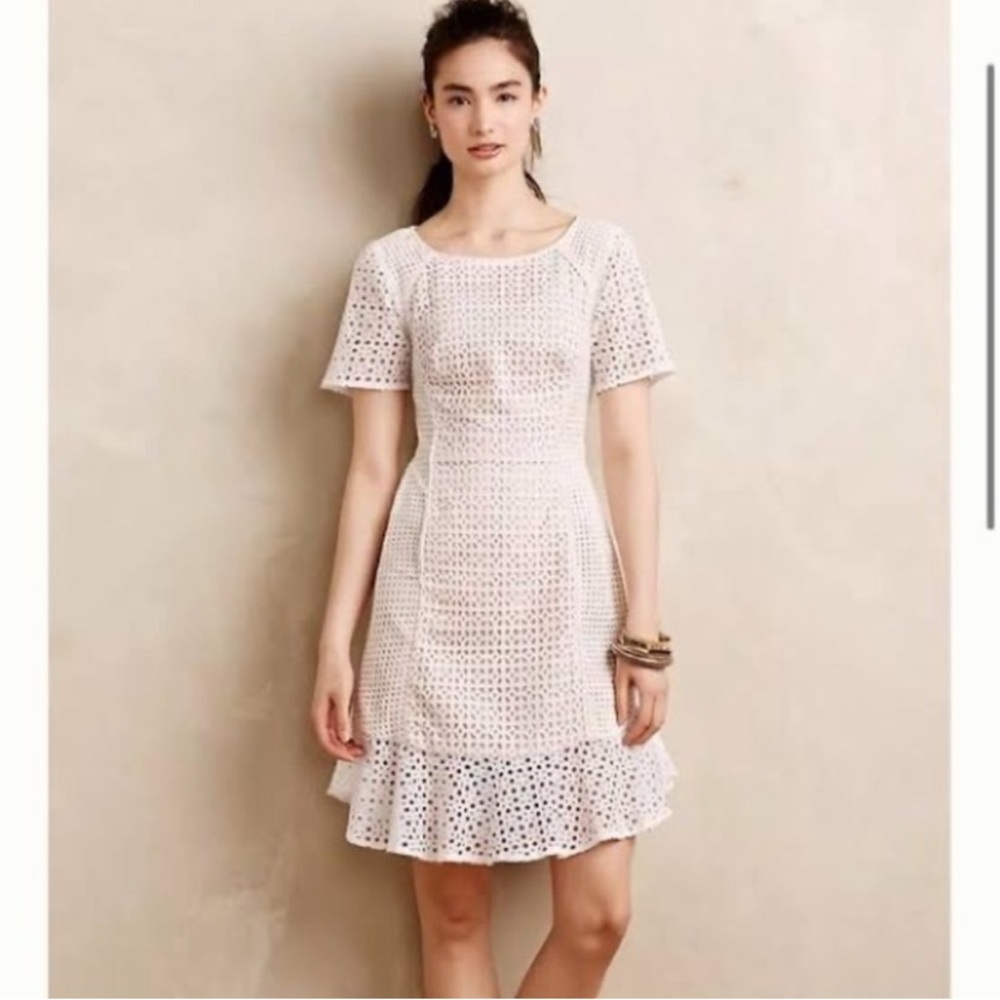 Anthro HD in Paris 10 Georgia Eyelet Midi Dress